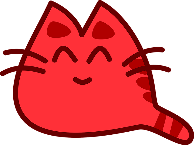 Glueckliche Rote Katze Grafik